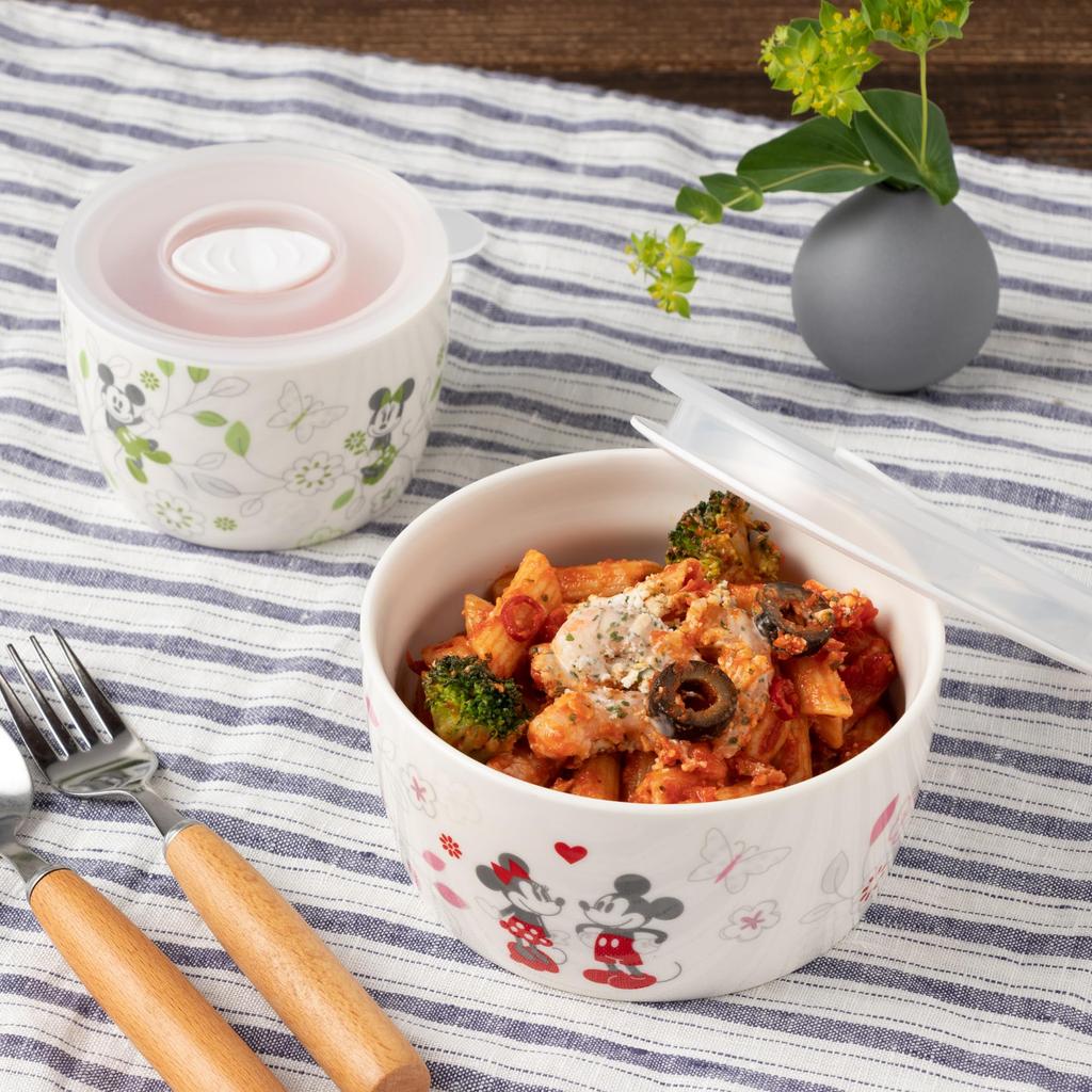 maebata Disney Mickey Minnie Flower Microwave Pack of 65089 & (Set 2)