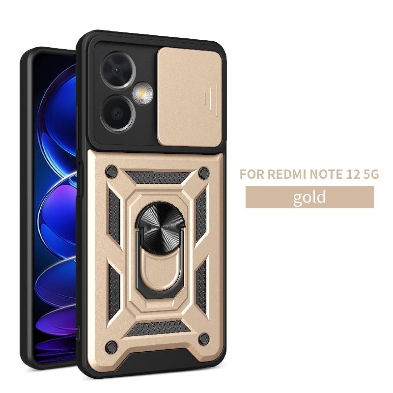 For Xiaomi Redmi Note 12 Pro 5G 4G Case Slide Camera Protect Armor Phone Case for Redmi Note 12S 5G  Magnet Holder Ring Cover
