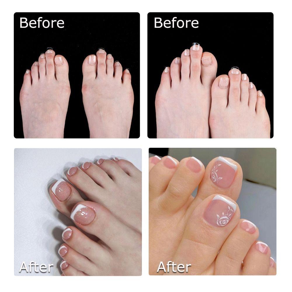 

Soft Fake Toenails Full Cover Press On Toenails Gel Nail Extensions False Toenails For Nail Salons clear