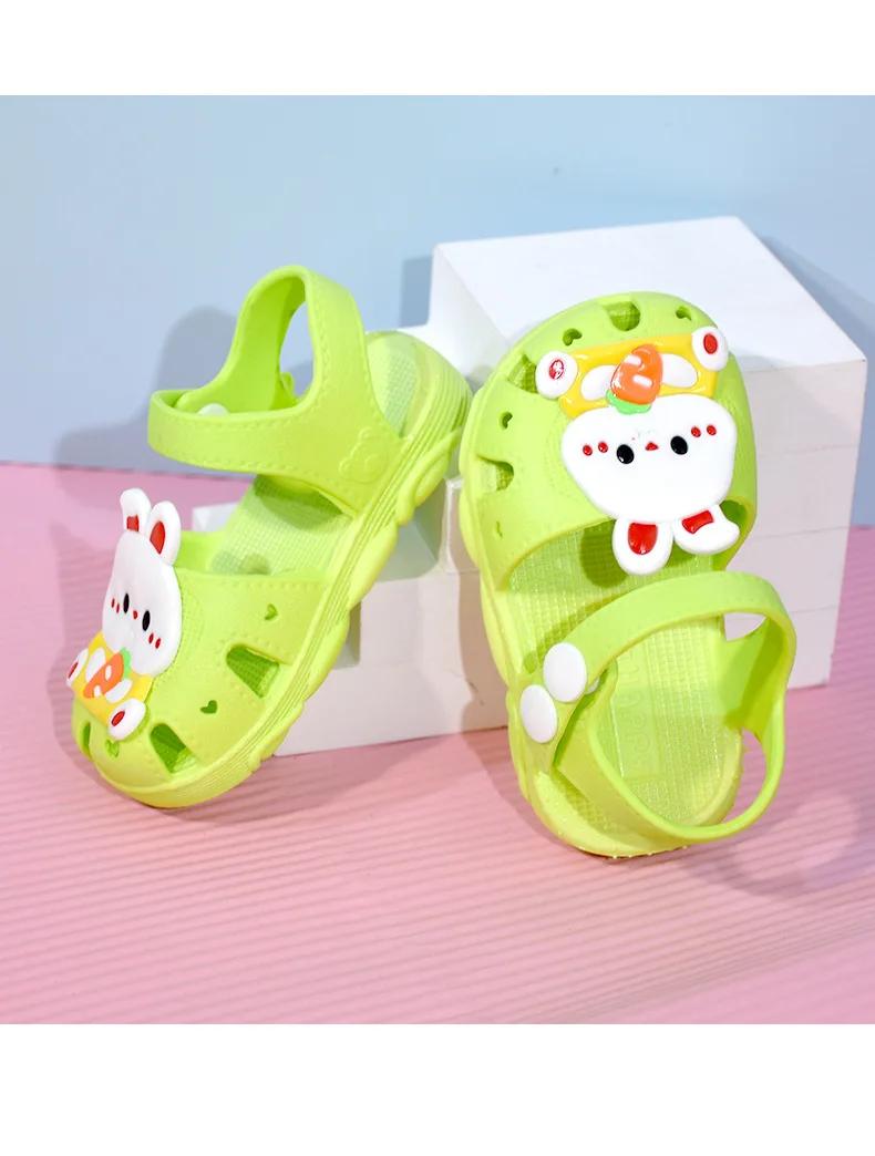 

Sandalias Детские прогулочные сандалии Летние нескользящие сандалии для девочек Мягкая подошва Пляжная обувь для мальчиков Младенцы 0-2 лет Детская обувь Zapatos Niña 20-insole13.5cm зелёный