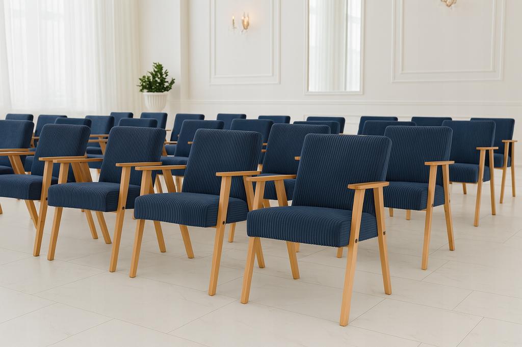 Fotel PRL zestaw retro vintage SOLER Family Meble brązowy sztruks Anafi