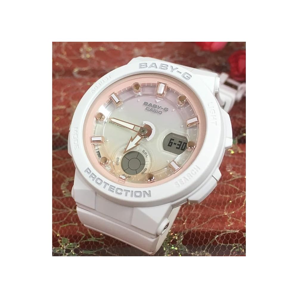 Casio G-Shock Baby-G Quartz Analog-Digital Watch Set with Case GA-100B-7AJF BGA-250-7A2JF