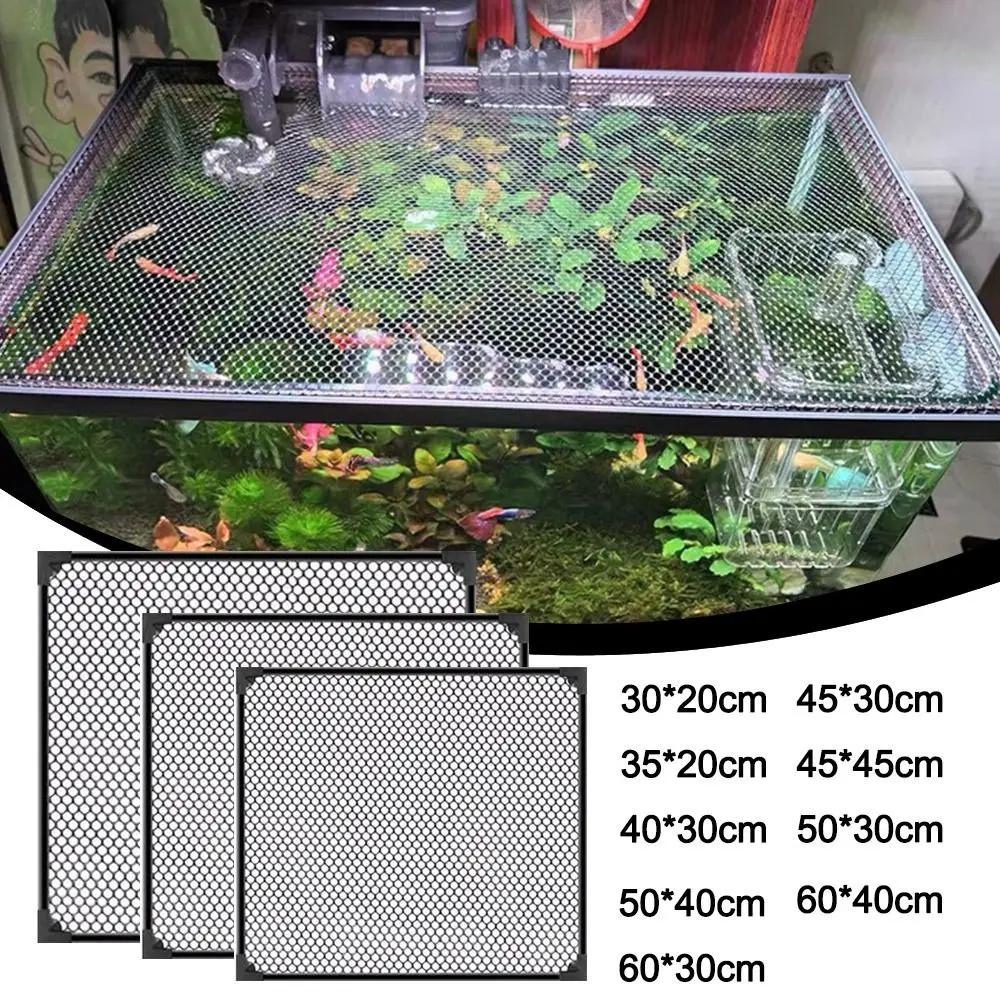 Durable Magnetic Fish Tank Lid Cover DIY Easy Installation Fish Tank Mesh Lid Cover Aquarium Anti-jump Net Fish Tank