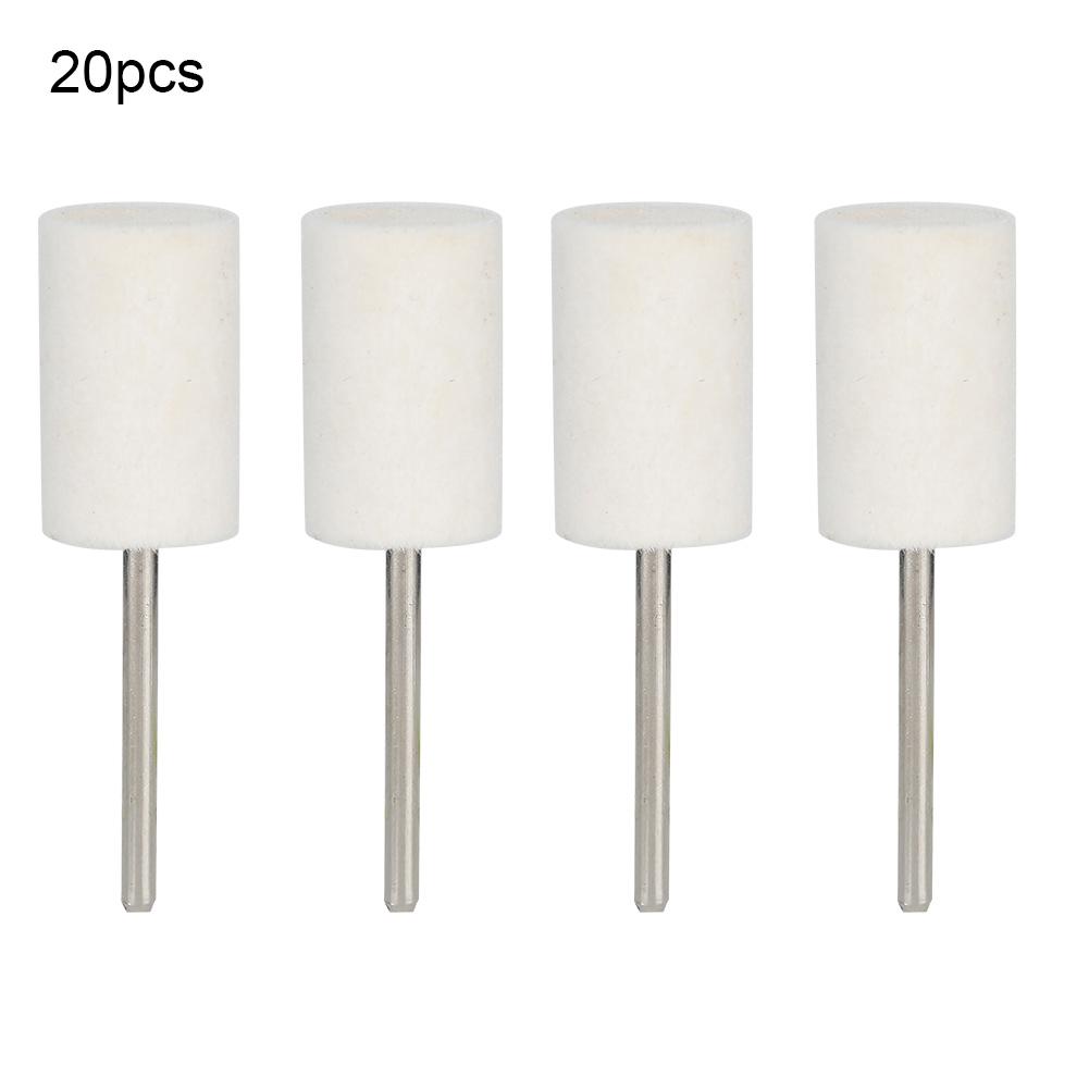 

20pcs 2.35mm Shank Wool Polishing Buffing Wheel Grinding Head Jewelry Polishing Tool Accessory