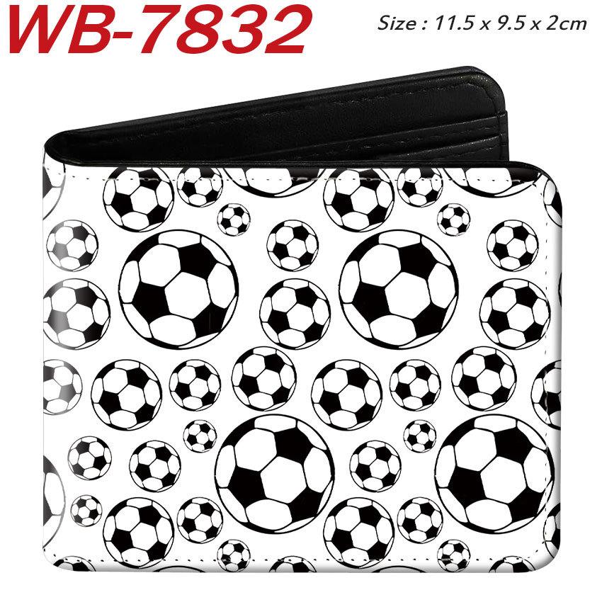 Sports Theme Basketball Football Baseball Print Short Wallet Large Capacity Coin Purse Card Holder for Students PU Leather 1pcs