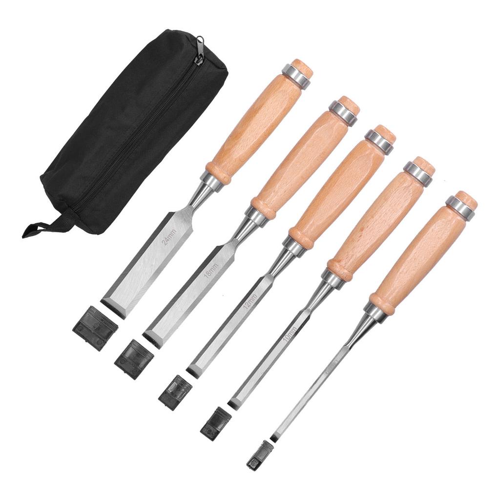 5 szt. Zestaw dłut do obróbki drewna Trwałe Twarde Praktyczne Dłuto do Rzeźbienia Grawerowania