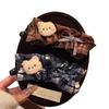 Teddy Bear Bow Hair Clip: Cute, High-End Pleated Design
