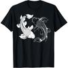 HQDSAD Yin und Yang Japanischer Koi-Fisch T-Shirt