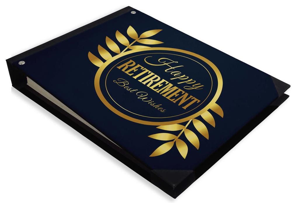 Darling Souvenir Black Blur Light Printed Hardbound Cover Personalized Guestbook For Retirement Party Guest Sign In-9 x 12