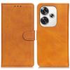 For Xiaomi Poco F6 5G/Redmi Turbo 3 5G Wallet Case Cowhide Texture Anti-Drop Leather Phone Cover