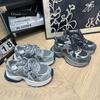 Zhao Ruth Has the Same Thick-soled Fashion Dad Shoes for Women's 2025 Autumn New Versatile Casual Silver-gray Casual Sports Shoes