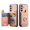 For Samsung Galaxy S25 Case with Card Holder Kickstand Leather + TPU + PC Phone Cover