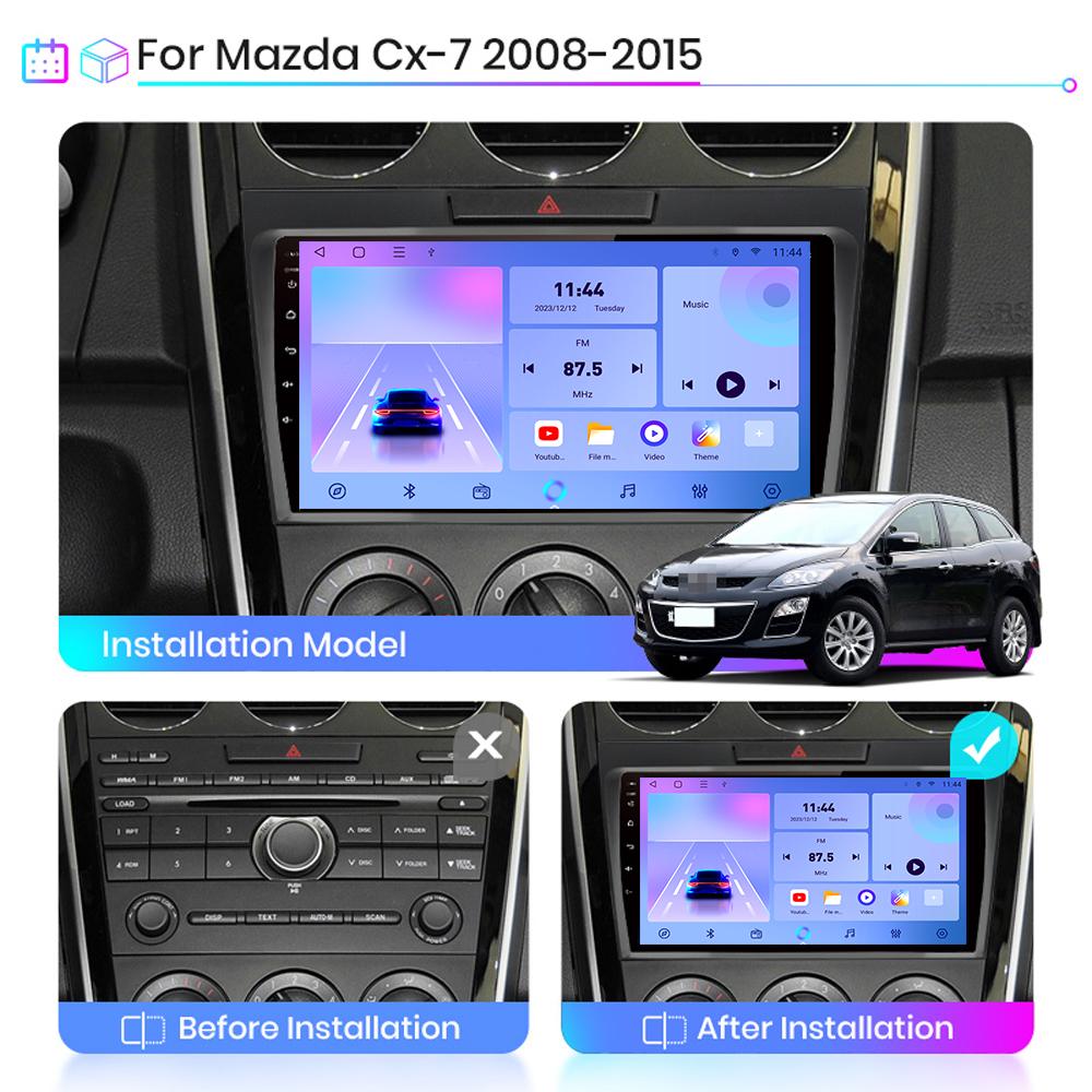Car Radio Android Auto Carplay For Mazda CX7 2007-2015 Multimedia Player Head Unit Stereo GPS Navigation BT WIFI 1+16GB