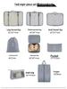 Eight-Piece Waterproof Travel Storage Bag Set for Business Trips - Large Capacity