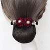 Pearl for Stewardess Nurse Flower Hairnet Women Spring Clip Mesh Snood Korean Style Headwear