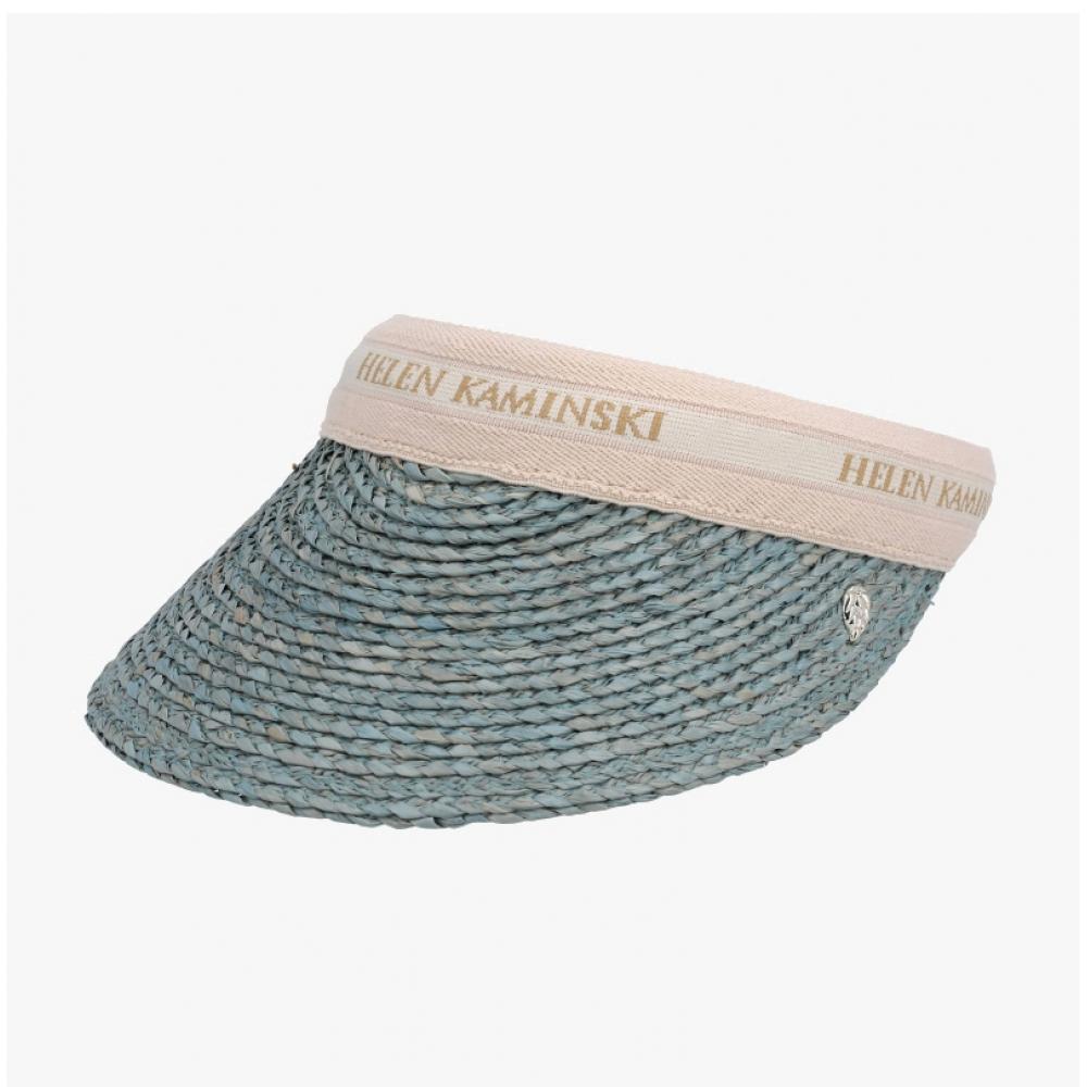 Helen Kaminski Bianca 8 Seaside Natural Logo Visor Sun Cap