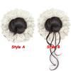 Synthetic Hair Tie Wig Lace Hair Rope Hairpiece Elegant Wig Hairband  Women
