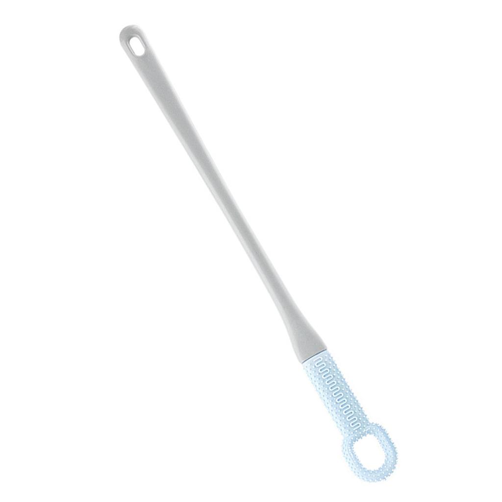 Long Handle Foot Scrubber Brush For Toe Crack Dead Skin Removal With Soft Bristles Exfoliator Massage Tool