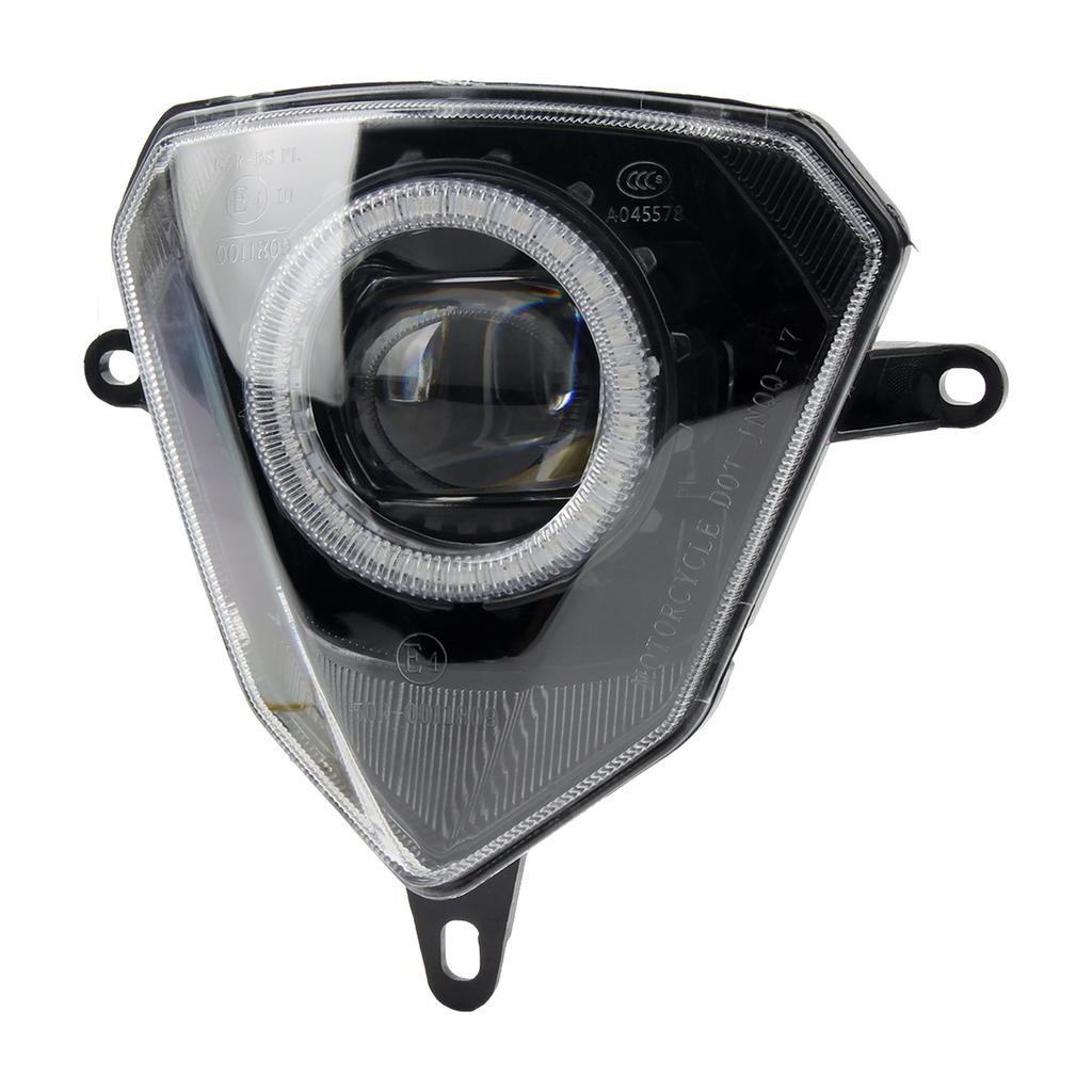 Motorcycle V6 Headlight APP Control Angel Eye Light Pit Dirt Bike For Beta 50 125 250 300 Universal Mounting Accessories Racing
