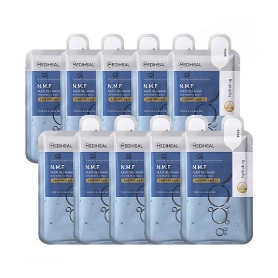 MEDIHEAL N.M.F Nude Gel Mask Deep Hydrating & Moisturizing Sheet Mask 10pcs