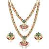 Latest Combo Design Pearl Necklace Set for Women Traditional Gold Plated Jewellery Set for Women (Multicolor)
