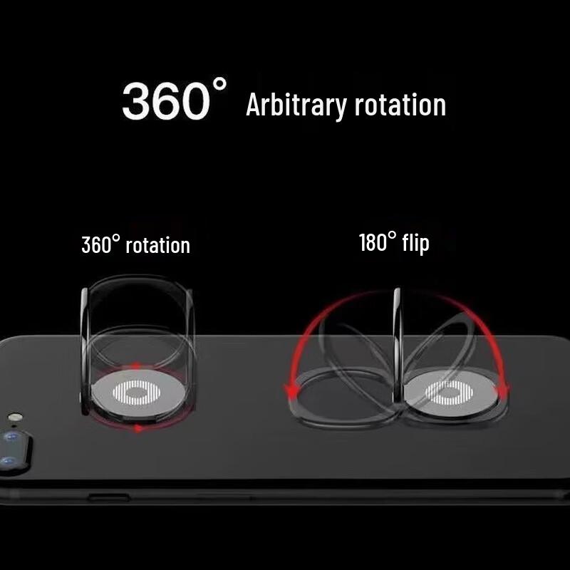 Ultra-Thin Metal Phone Ring Holder with Magnetic Car Mount
