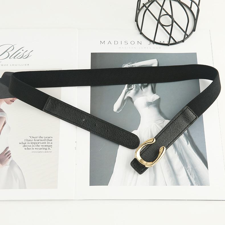 Elastic Elastic Coat Belt Accessories Decorative Dress Suit Waist Seal Women Autumn Winter Tide Summer Black