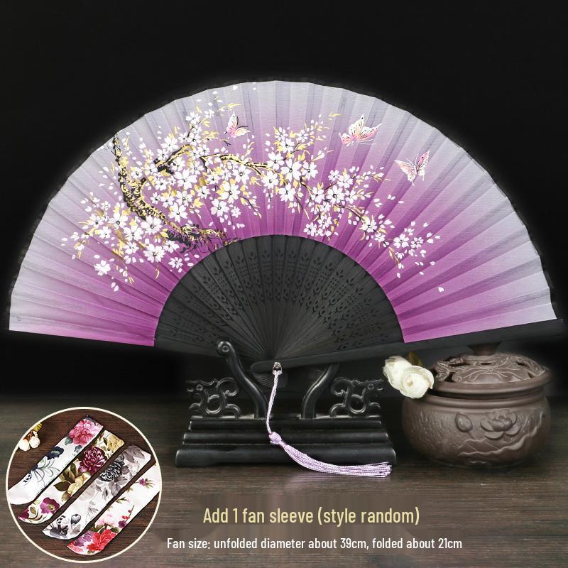 Ancient Chinese Hanfu Folding Fan - Classical Dance & Summer Accessory for Women