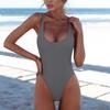 Fashion Women Sexy One Piece Swimsuit Sports Solid Backless Bathing Suit Swimwear Bikini