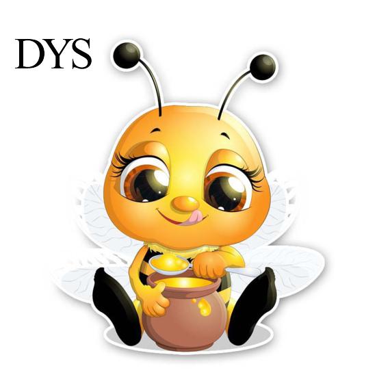 Auto Sticker Muur Cartoon Bijenpatroon PVC Decal Koelkast Deur Decoratie voor Kleine