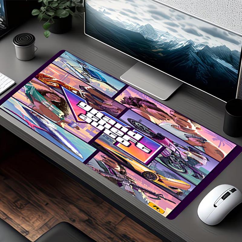 Grand Theft Auto VI Print Mouse Pad, for Keyboard Pad Laptop PC Mat for Office Home Use, Desk Decor, Perfect Birthday Gift for Gamers