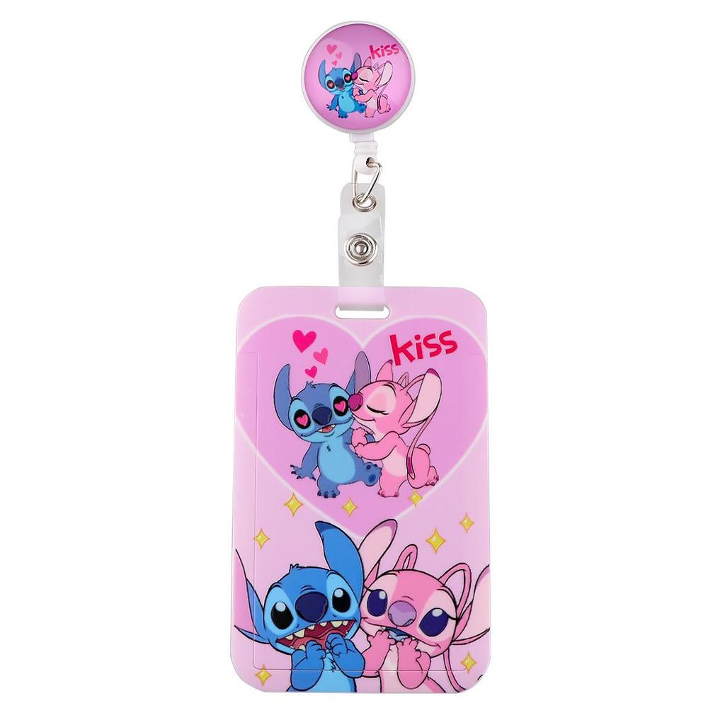 Cute Planet Plushie ID Card Holder with Slide Case & Lanyard for Phone and Access Cards