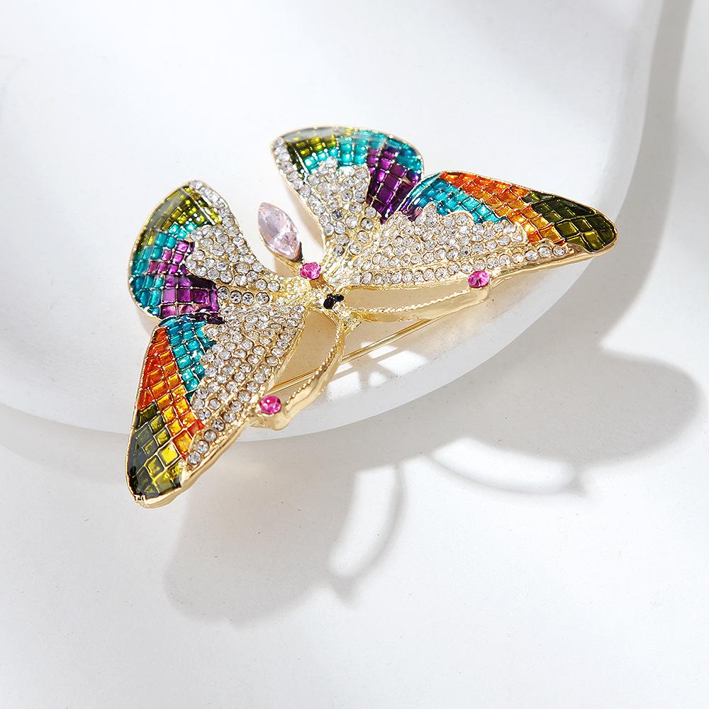 Luxury Colorful Butterfly Brooches for Women Insect Brooch Metal Pins Casual Party Office Suit Coat Jewelry