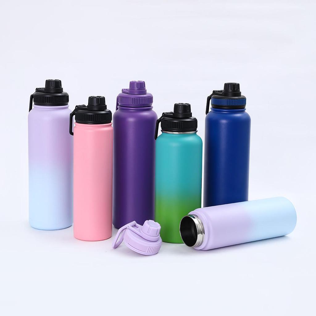 Amerikanischer Stil 304 Edelstahl Vakuumisolierte Thermoskanne – doppelwandig, großes Fassungsvermögen, Wasserflasche für Outdoor-Sportarten.