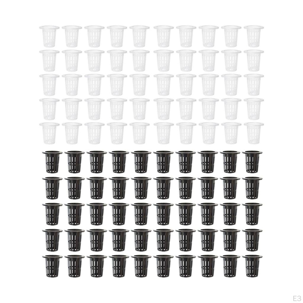 50 Net Pots for Planters, Slotted Planting Baskets, Propagation Garden Greenhouses
