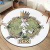 Moonlit Voyage Custom Name Round Area Rug Carpet Rug For Living Room Bedroom Sofa Playroom Decor Nonslip Floor Mat