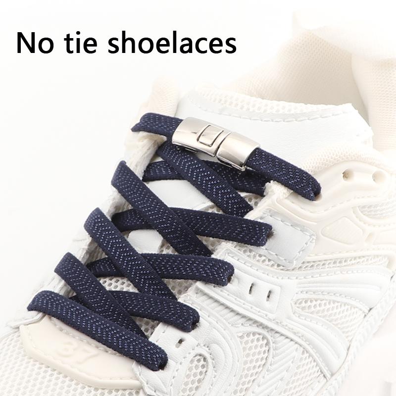 Hebilla Cruzada Cordones Elásticos Zapatillas Cordones sin Nudos Grosor 8MM Planos Cordones sin Atar Niños Adulto Running Cordón de Goma