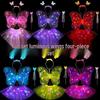 Girls' Luminous Butterfly Wings & Light-Up Fairy Wand Dress-Up Set
