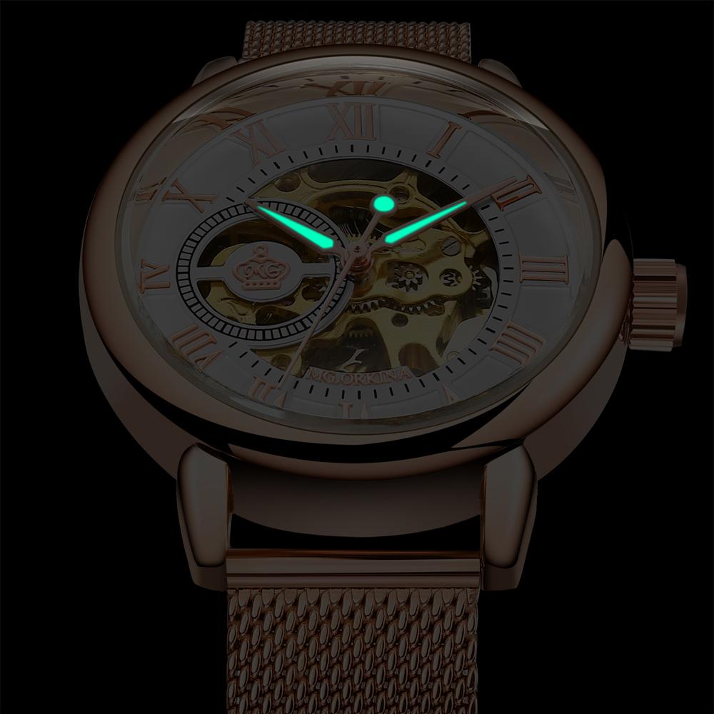 Nouvelle Mode Marque de Luxe Squelette Montres Mécaniques pour Femmes Montre Féminine Automatique à Remontage Automatique Montres-Bracelets pour Dames Montre Femme