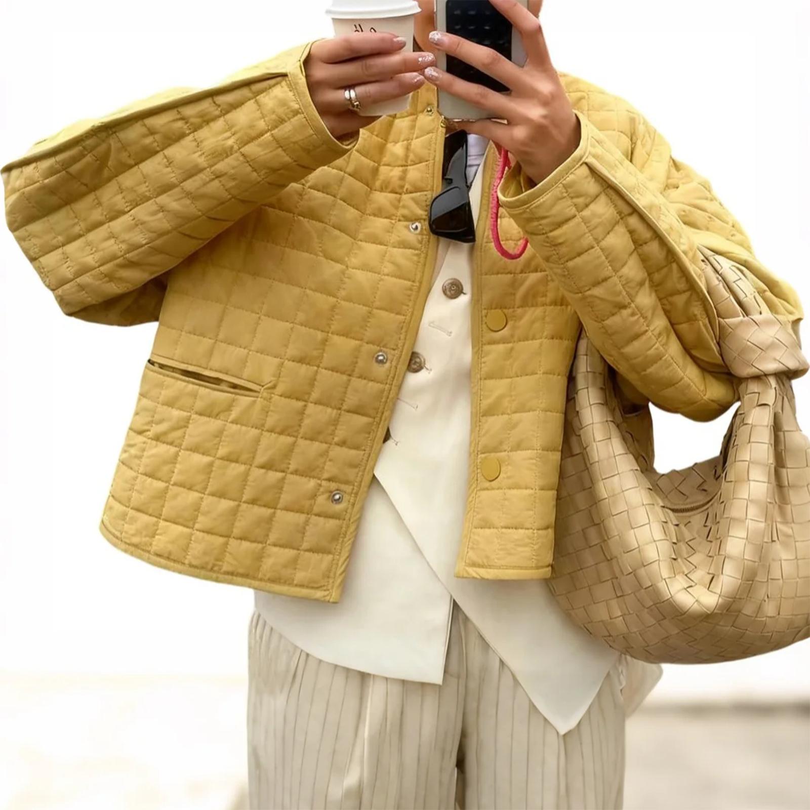 

Женская куртка из искусственной замши на пуговицах, оверсайз, со сборкой по подолу, короткой длины, повседневная винтажная верхняя одежда с карманами S жёлтый