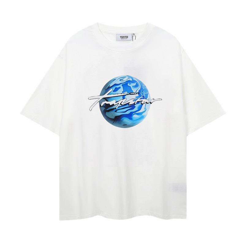 Summer loose cotton short-sleeved T-shirt men's printing trend couple top