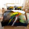 3D Digital Printing Bedding Four-Piece Set Three-Piece Set Parrot Bed Sheet Quilt Pillow