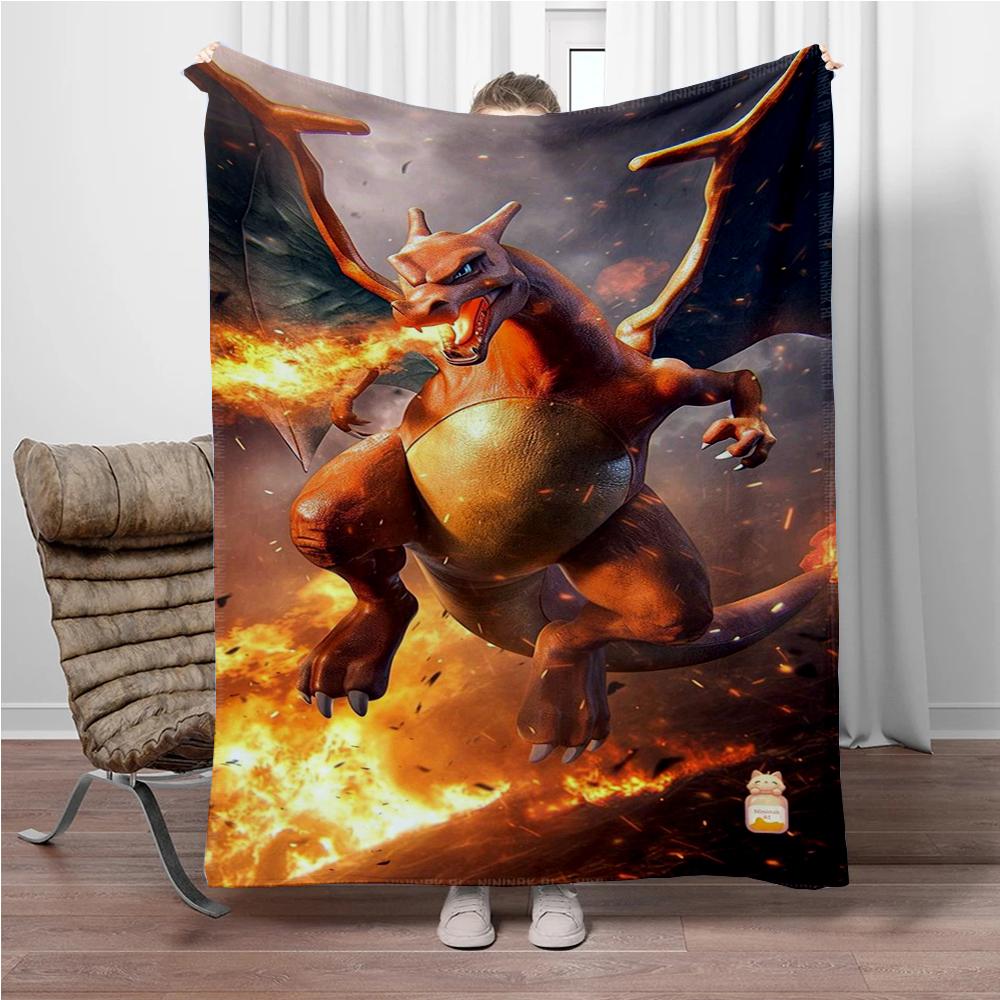 31 Style Pokemon Cartoon Cute Pikachu 3D Soft Flannel Blanket for Bed Bedroom Sofa Picnic,Throw Blankets for Kids Outdoors Gift