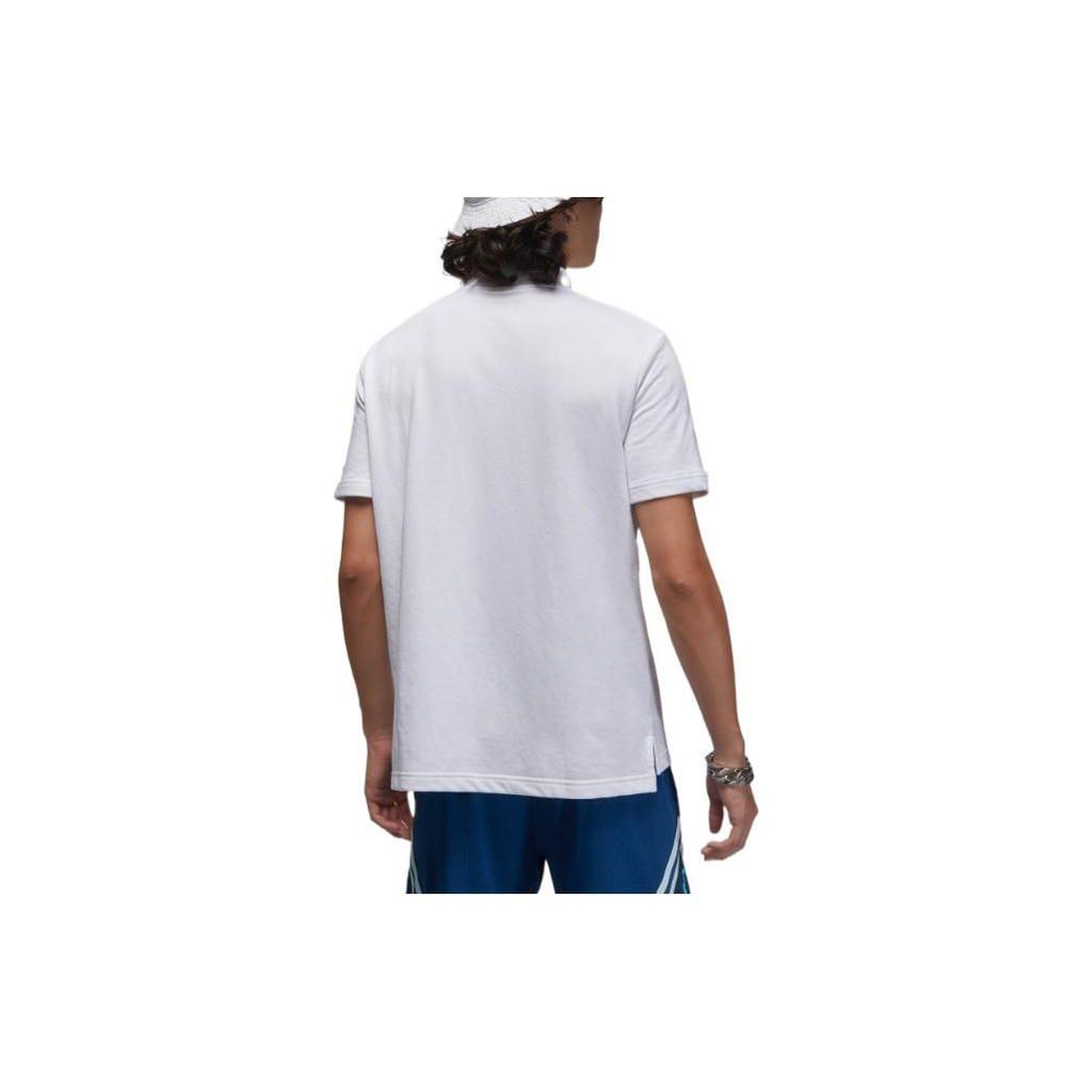 Jordan Solid Color Polo With Logo Embroidery Short Sleeve T-Shirt Men Tops White DX6299-100