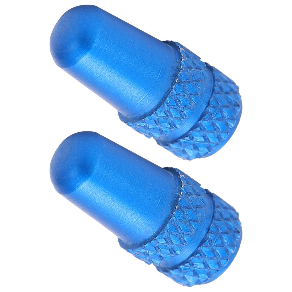 2pcs Presta Valve Caps Aluminium Alloy Presta Cycling Valve Dust Covers Bicycle Tire CapsLight Blue