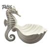 Necklace Bracelet Holder 3D Printed Seahorse Shell Jewelry Tray for Rings Necklaces Bracelets, Ocean Creative Gifts Lovers Style Desktop Organizer,