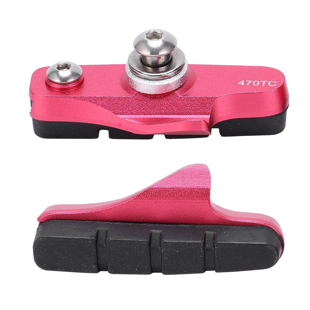 1 Pair Road Bike Brake Pads Folding Bicycle Brake Blocks Shoes Cycling AccessoriesRed