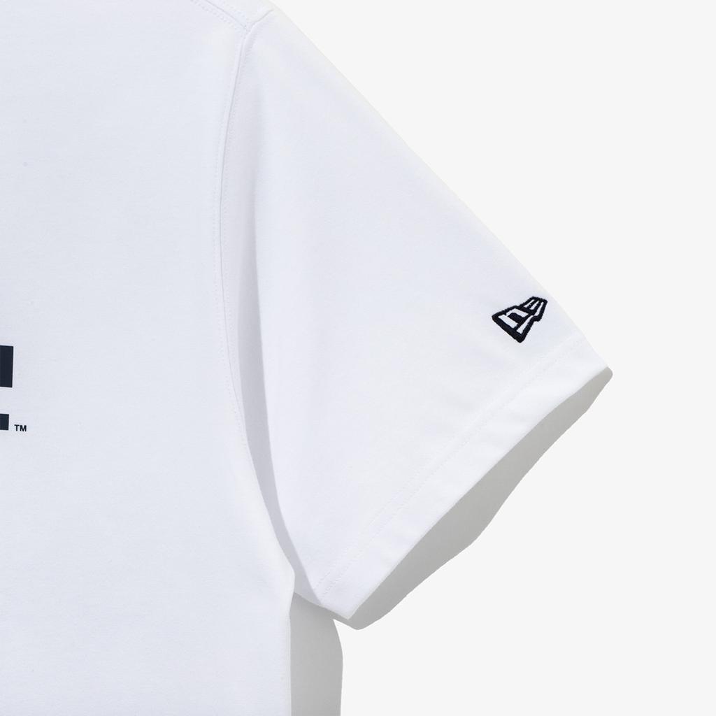 New Era Printed Pullover Round Neck Loose Short Sleeve T-Shirt Unisex T-Shirt White 14679829