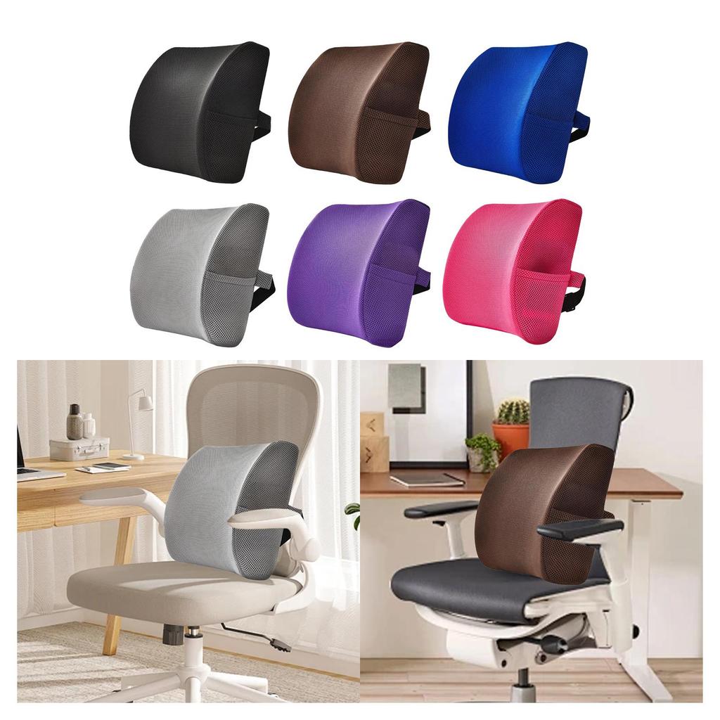 Office Chair Back Pillow Mesh Breathable Ergonomic Memory Foam Support Cushion for Car Seat Sofa Couch Bedroom