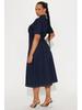 Women's Casual Short Sleeve Denim Dress with Lapel - Summer Style 89375